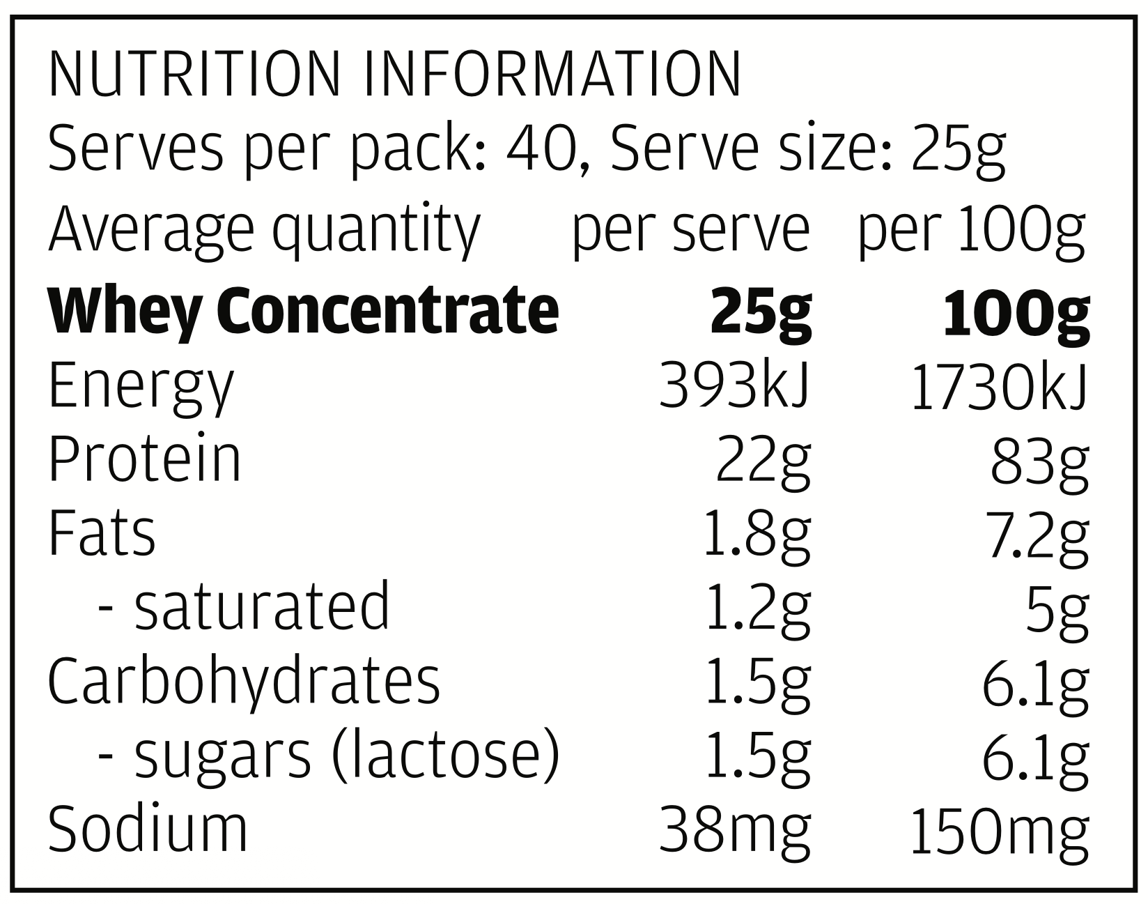 WHEY PROTEIN CONCENTRATE Refill Pack